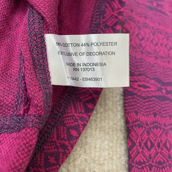 Eddie Bauer Quarter Zip Womens Small Purple Pink Knit Top Shirt Sweater Pullover - Picture 7 of 9